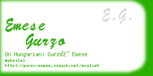 emese gurzo business card