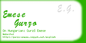 emese gurzo business card
